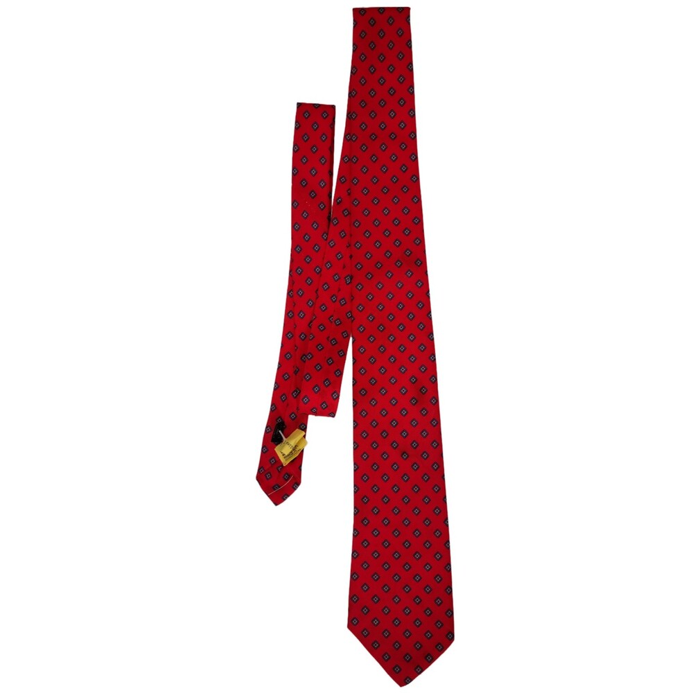 Randa Corp. USA Men's Classic Neck Tie Red White Blue Washable 3" x 56.5"